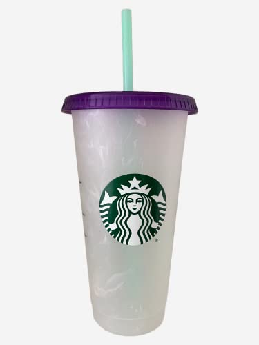 Starbucks Glas Summer 2022 Swirl Purple Color Changing Wiederverwendbare 680 ml Cold Cup von STARBUCKS