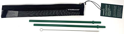 Starbucks Venti (24 fl oz) Kaltbecher, 2 wiederverwendbare Trinkhalme und Bürsten-Set mit Netzbeutel von STARBUCKS