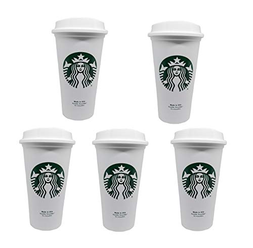 Starbucks Wiederverwendbare Kunststoff Reisebecher für unterwegs, 473 ml, 5 Stück von STARBUCKS