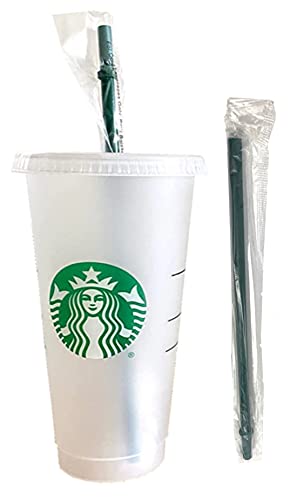 Starbucks Wiederverwendbarer Ventil-Trinkbecher mit Deckel und grünem Strohhalm mit Stopper (Bonus-Strohhalm im Lieferumfang enthalten) von STARBUCKS