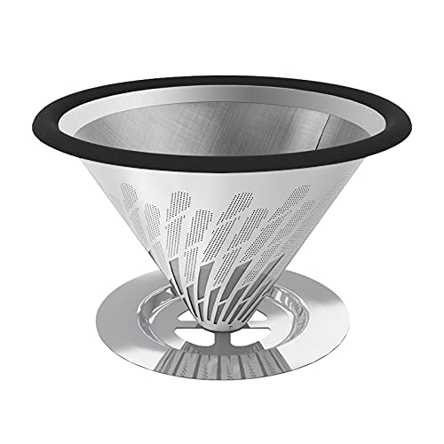 STARESSO Permanenter Kaffeefilter aus Edelstahl, Papierloser Kaffeefilter zur Herstellung von manuellem Kaffee, Wiederverwendbarer Kaffeetropfer mit doppeltem Edelstahlgewebe von STARESSO