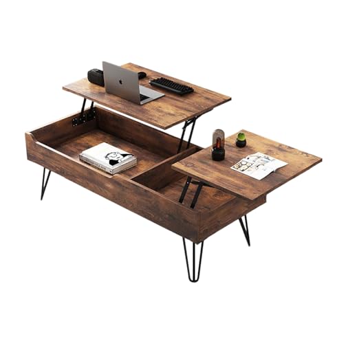 Couchtisch Ausziehbar Holz - Beistelltisch mit Stauraum Versteckter Griff Innenbox-Design mit GroßEr SpeicherkapazitäT Geeignet füR Wohnzimmer Antique Wood 47.2 * 19.7 * 16.1in Couchtisch Ausziehbar Holz - Beistelltisch mit Stauraum Versteckter Griff Innenbox-Design mit GroßEr SpeicherkapazitäT Geeignet füR Wohnzimmer Antique Wood 47.2 * 19.7 * 16.1in von STARHMLUX