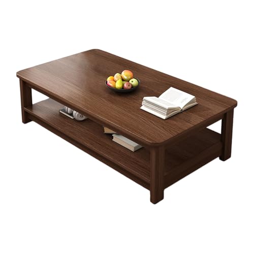 Couchtisch mit Stauraum - Kaffeetisch Holz Massivholzrahmen Doppellagiges Design Geeignet füR Versammlungen Arbeitszimmer und BüRo Walnut 47.2 * 23.6 * 17.7in Couchtisch mit Stauraum - Kaffeetisch Holz Massivholzrahmen Doppellagiges Design Geeignet füR Versammlungen Arbeitszimmer und BüRo Walnut 47.2 * 23.6 * 17.7in von STARHMLUX
