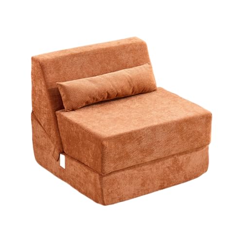 Einzel klappcouch - Small Schlaf Sofa Modulares Design Gewebter Stoff platzsparend Keine Montage für Kleine Wohnungen Caramel 29.5 * 29.9 * 25.9 in von STARHMLUX