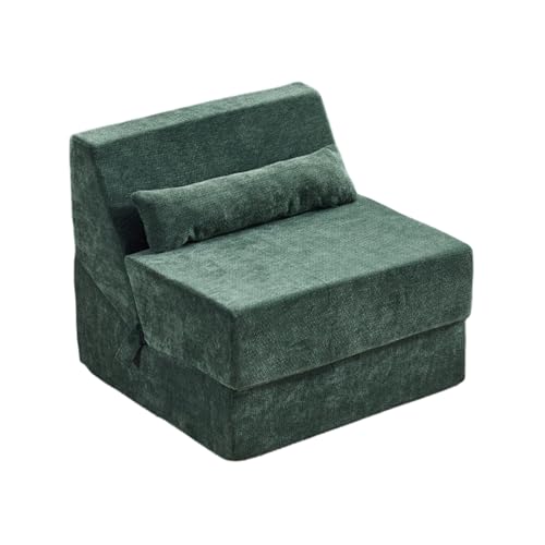 Einzel klappcouch - Small Schlaf Sofa Modulares Design Gewebter Stoff platzsparend Keine Montage für Kleine Wohnungen Dark Green 29.5 * 29.9 * 25.9 in von STARHMLUX