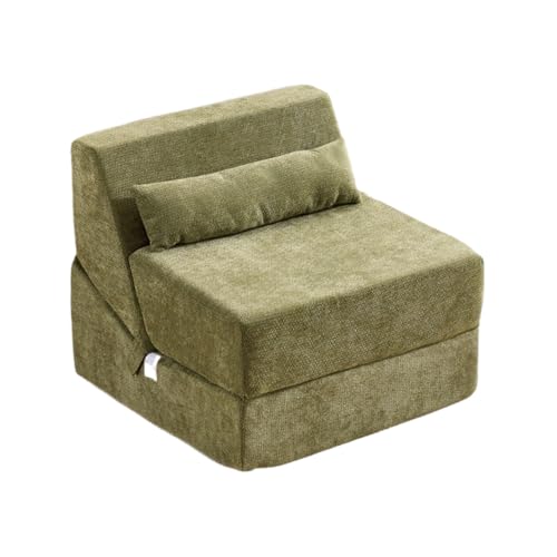 Einzel klappcouch - Small Schlaf Sofa Modulares Design Gewebter Stoff platzsparend Keine Montage für Kleine Wohnungen Grass Green 29.5 * 29.9 * 25.9 in von STARHMLUX