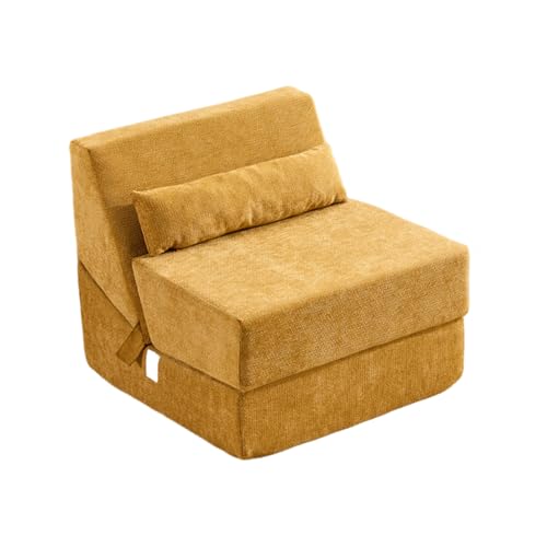 Einzel klappcouch - Small Schlaf Sofa Modulares Design Gewebter Stoff platzsparend Keine Montage für Kleine Wohnungen Turmeric 29.5 * 29.9 * 25.9 in von STARHMLUX