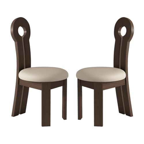 EsszimmerstüHle Holz 2/4/6er Set - Moderne Stühle Esszimmer mit Gepolstert Holzstühle mit Massivholzgestell Bequeme Rückenlehne Einzigartige Form für den Essbereich Dark walnut +light khaki 2pc EsszimmerstüHle Holz 2/4/6er Set - Moderne Stühle Esszimmer mit Gepolstert Holzstühle mit Massivholzgestell Bequeme Rückenlehne Einzigartige Form für den Essbereich Dark walnut +light khaki 2pc von STARHMLUX