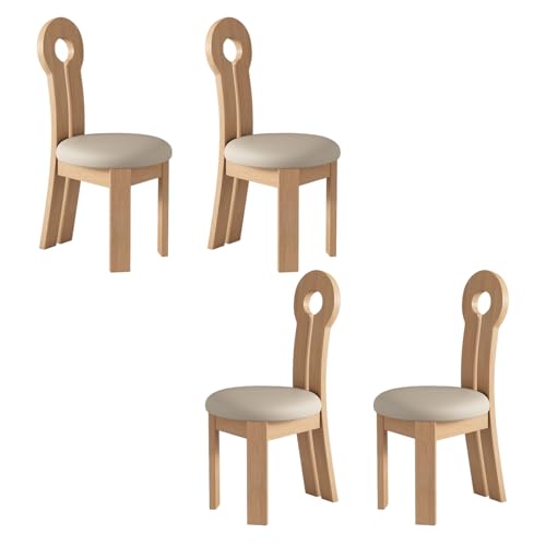 EsszimmerstüHle Holz 2/4/6er Set - Moderne Stühle Esszimmer mit Gepolstert Holzstühle mit Massivholzgestell Bequeme Rückenlehne Einzigartige Form für den Essbereich Original wood +light khaki 4pc EsszimmerstüHle Holz 2/4/6er Set - Moderne Stühle Esszimmer mit Gepolstert Holzstühle mit Massivholzgestell Bequeme Rückenlehne Einzigartige Form für den Essbereich Original wood +light khaki 4pc von STARHMLUX