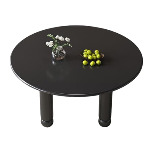 Holz Couchtisch mit Stauraum - Runder Kaffeetisch Massivholzrahmen Kugelfuß füR Wohnzimmer und Lounge Black 31.5 * 31.5 * 15.7in Holz Couchtisch mit Stauraum - Runder Kaffeetisch Massivholzrahmen Kugelfuß füR Wohnzimmer und Lounge Black 31.5 * 31.5 * 15.7in von STARHMLUX