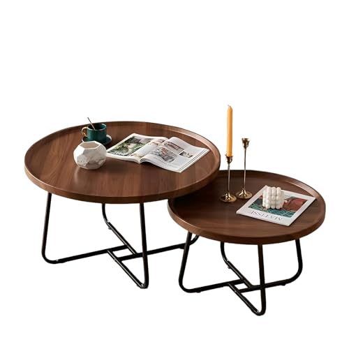 STARHMLUX Couchtisch Ausziehbar Holz - Kleiner Runde Couchtische Verdicktes Vierkantrohr mit Breiter Tischplatte, Geeignet füR Kleine RäUme Walnut 27.6 * 27.6 * 18.1in + 19.7 * 19.7 * 15.4in STARHMLUX Couchtisch Ausziehbar Holz - Kleiner Runde Couchtische Verdicktes Vierkantrohr mit Breiter Tischplatte, Geeignet füR Kleine RäUme Walnut 27.6 * 27.6 * 18.1in + 19.7 * 19.7 * 15.4in von STARHMLUX