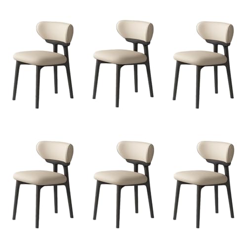 STARHMLUX EsszimmerstüHle Holz 2/4/6er Set - Moderne Stühle Esszimmer mit Bequeme Rückenlehne Pflegeleicht für den Essbereich Black +Light Khaki 6pc STARHMLUX EsszimmerstüHle Holz 2/4/6er Set - Moderne Stühle Esszimmer mit Bequeme Rückenlehne Pflegeleicht für den Essbereich Black +Light Khaki 6pc von STARHMLUX