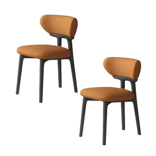 STARHMLUX EsszimmerstüHle Holz 2/4/6er Set - Moderne Stühle Esszimmer mit Bequeme Rückenlehne Pflegeleicht für den Essbereich Black +orange 2pc STARHMLUX EsszimmerstüHle Holz 2/4/6er Set - Moderne Stühle Esszimmer mit Bequeme Rückenlehne Pflegeleicht für den Essbereich Black +orange 2pc von STARHMLUX