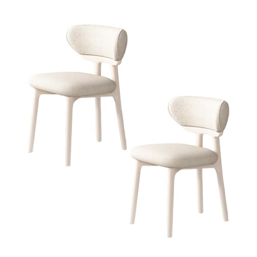 STARHMLUX EsszimmerstüHle Holz 2/4/6er Set - Moderne Stühle Esszimmer mit Bequeme Rückenlehne Pflegeleicht für den Essbereich White +beige 2pc STARHMLUX EsszimmerstüHle Holz 2/4/6er Set - Moderne Stühle Esszimmer mit Bequeme Rückenlehne Pflegeleicht für den Essbereich White +beige 2pc von STARHMLUX