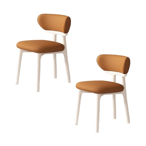 STARHMLUX EsszimmerstüHle Holz 2/4/6er Set - Moderne Stühle Esszimmer mit Bequeme Rückenlehne Pflegeleicht für den Essbereich White +orange 2pc STARHMLUX EsszimmerstüHle Holz 2/4/6er Set - Moderne Stühle Esszimmer mit Bequeme Rückenlehne Pflegeleicht für den Essbereich White +orange 2pc von STARHMLUX