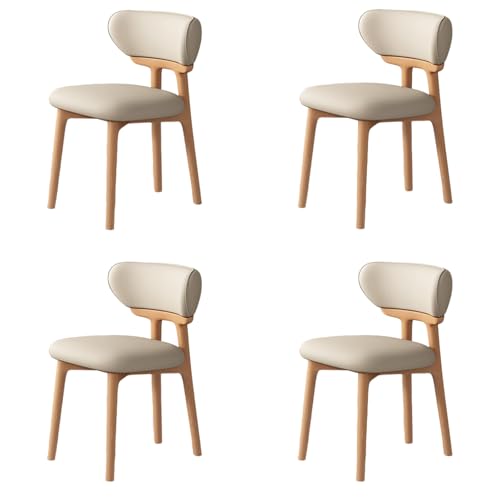 STARHMLUX EsszimmerstüHle Holz 2/4/6er Set - Moderne Stühle Esszimmer mit Bequeme Rückenlehne Pflegeleicht für den Essbereich Wood Color +Light Khaki 4pc STARHMLUX EsszimmerstüHle Holz 2/4/6er Set - Moderne Stühle Esszimmer mit Bequeme Rückenlehne Pflegeleicht für den Essbereich Wood Color +Light Khaki 4pc von STARHMLUX