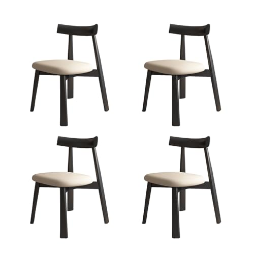 STARHMLUX EsszimmerstüHle Holz 2/4/6er Set - Moderne Stühle Esszimmer mit Bequeme Rückenlehne für den Essbereich Black +Light Khaki 4pc STARHMLUX EsszimmerstüHle Holz 2/4/6er Set - Moderne Stühle Esszimmer mit Bequeme Rückenlehne für den Essbereich Black +Light Khaki 4pc von STARHMLUX