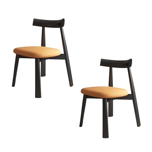 STARHMLUX EsszimmerstüHle Holz 2/4/6er Set - Moderne Stühle Esszimmer mit Bequeme Rückenlehne für den Essbereich Black +orange 2pc STARHMLUX EsszimmerstüHle Holz 2/4/6er Set - Moderne Stühle Esszimmer mit Bequeme Rückenlehne für den Essbereich Black +orange 2pc von STARHMLUX