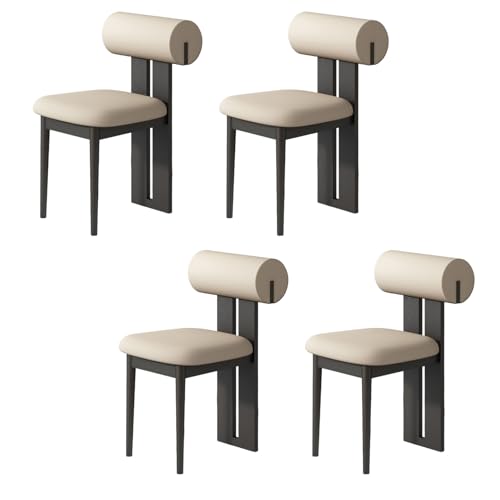 STARHMLUX EsszimmerstüHle Holz 2/4/6er Set - Moderne Stühle Esszimmer mit Gepolstert Holzstühle Bequeme Rückenlehne für den Essbereich Black + Light Khaki 4pc STARHMLUX EsszimmerstüHle Holz 2/4/6er Set - Moderne Stühle Esszimmer mit Gepolstert Holzstühle Bequeme Rückenlehne für den Essbereich Black + Light Khaki 4pc von STARHMLUX
