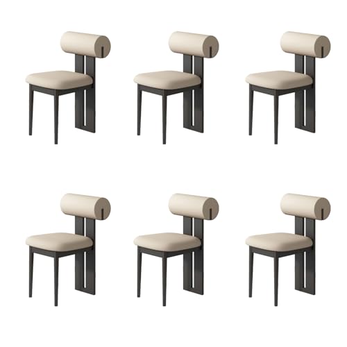 STARHMLUX EsszimmerstüHle Holz 2/4/6er Set - Moderne Stühle Esszimmer mit Gepolstert Holzstühle Bequeme Rückenlehne für den Essbereich Black + Light Khaki 6pc STARHMLUX EsszimmerstüHle Holz 2/4/6er Set - Moderne Stühle Esszimmer mit Gepolstert Holzstühle Bequeme Rückenlehne für den Essbereich Black + Light Khaki 6pc von STARHMLUX