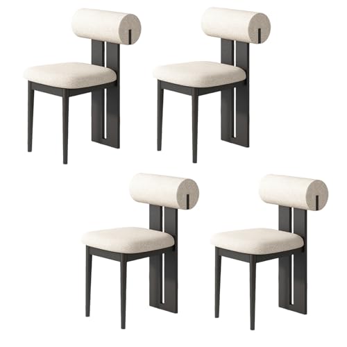 STARHMLUX EsszimmerstüHle Holz 2/4/6er Set - Moderne Stühle Esszimmer mit Gepolstert Holzstühle Bequeme Rückenlehne für den Essbereich Black + beige 4pc STARHMLUX EsszimmerstüHle Holz 2/4/6er Set - Moderne Stühle Esszimmer mit Gepolstert Holzstühle Bequeme Rückenlehne für den Essbereich Black + beige 4pc von STARHMLUX