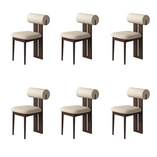 STARHMLUX EsszimmerstüHle Holz 2/4/6er Set - Moderne Stühle Esszimmer mit Gepolstert Holzstühle Bequeme Rückenlehne für den Essbereich Dark Walnut + Light Khaki 6pc STARHMLUX EsszimmerstüHle Holz 2/4/6er Set - Moderne Stühle Esszimmer mit Gepolstert Holzstühle Bequeme Rückenlehne für den Essbereich Dark Walnut + Light Khaki 6pc von STARHMLUX