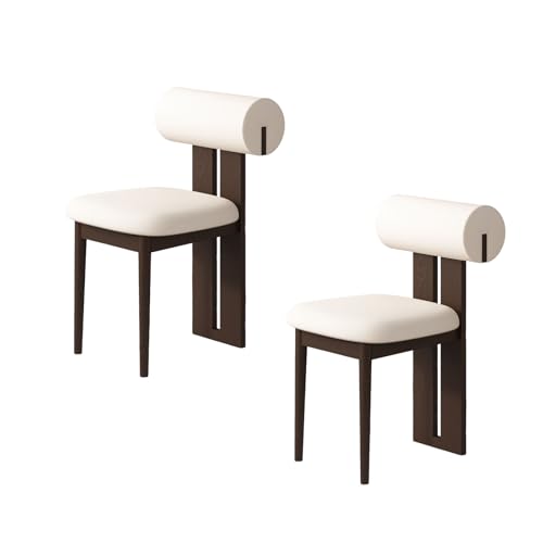 STARHMLUX EsszimmerstüHle Holz 2/4/6er Set - Moderne Stühle Esszimmer mit Gepolstert Holzstühle Bequeme Rückenlehne für den Essbereich Dark Walnut + White 2pc STARHMLUX EsszimmerstüHle Holz 2/4/6er Set - Moderne Stühle Esszimmer mit Gepolstert Holzstühle Bequeme Rückenlehne für den Essbereich Dark Walnut + White 2pc von STARHMLUX