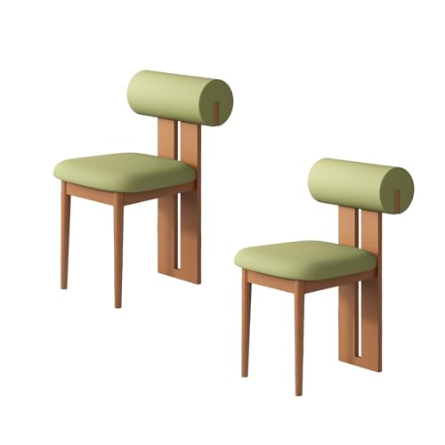 STARHMLUX EsszimmerstüHle Holz 2/4/6er Set - Moderne Stühle Esszimmer mit Gepolstert Holzstühle Bequeme Rückenlehne für den Essbereich Light Walnut + Green 2pc STARHMLUX EsszimmerstüHle Holz 2/4/6er Set - Moderne Stühle Esszimmer mit Gepolstert Holzstühle Bequeme Rückenlehne für den Essbereich Light Walnut + Green 2pc von STARHMLUX
