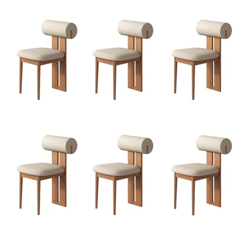 STARHMLUX EsszimmerstüHle Holz 2/4/6er Set - Moderne Stühle Esszimmer mit Gepolstert Holzstühle Bequeme Rückenlehne für den Essbereich Light Walnut + Light Khaki 6pc STARHMLUX EsszimmerstüHle Holz 2/4/6er Set - Moderne Stühle Esszimmer mit Gepolstert Holzstühle Bequeme Rückenlehne für den Essbereich Light Walnut + Light Khaki 6pc von STARHMLUX
