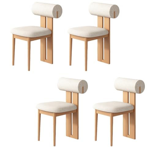 STARHMLUX EsszimmerstüHle Holz 2/4/6er Set - Moderne Stühle Esszimmer mit Gepolstert Holzstühle Bequeme Rückenlehne für den Essbereich Original Wood Color + beige 4pc STARHMLUX EsszimmerstüHle Holz 2/4/6er Set - Moderne Stühle Esszimmer mit Gepolstert Holzstühle Bequeme Rückenlehne für den Essbereich Original Wood Color + beige 4pc von STARHMLUX