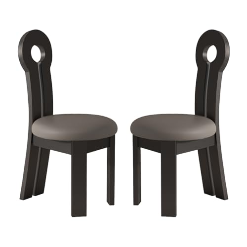 STARHMLUX EsszimmerstüHle Holz 2/4/6er Set - Moderne Stühle Esszimmer mit Gepolstert Holzstühle mit Massivholzgestell Bequeme Rückenlehne Einzigartige Form für den Essbereich Black +Dark Gray 2pc STARHMLUX EsszimmerstüHle Holz 2/4/6er Set - Moderne Stühle Esszimmer mit Gepolstert Holzstühle mit Massivholzgestell Bequeme Rückenlehne Einzigartige Form für den Essbereich Black +Dark Gray 2pc von STARHMLUX