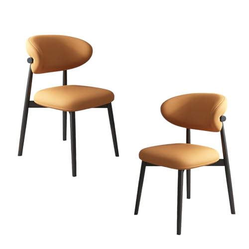STARHMLUX EsszimmerstüHle Holz 2/4/6er Set - Moderne Stühle Esszimmer mit Gepolstert Holzstühle mit Massivholzgestell für den Essbereich Black +orange 2pc STARHMLUX EsszimmerstüHle Holz 2/4/6er Set - Moderne Stühle Esszimmer mit Gepolstert Holzstühle mit Massivholzgestell für den Essbereich Black +orange 2pc von STARHMLUX