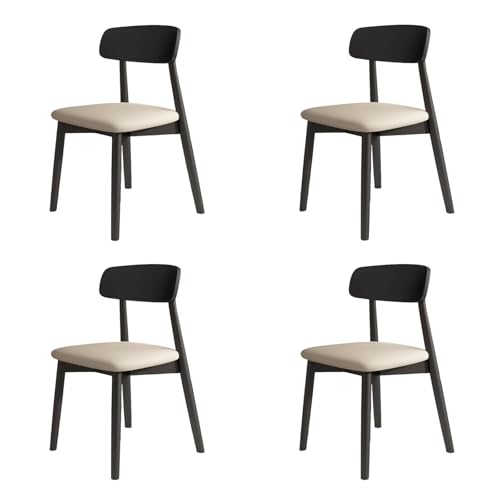 STARHMLUX EsszimmerstüHle Holz 2/4/6er Set - Moderne Stühle Esszimmer mit Rückenlehne aus Massivholz Pflegeleicht für den Essbereich Black + Light Khaki 4pc STARHMLUX EsszimmerstüHle Holz 2/4/6er Set - Moderne Stühle Esszimmer mit Rückenlehne aus Massivholz Pflegeleicht für den Essbereich Black + Light Khaki 4pc von STARHMLUX