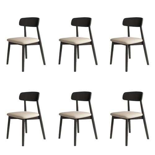 STARHMLUX EsszimmerstüHle Holz 2/4/6er Set - Moderne Stühle Esszimmer mit Rückenlehne aus Massivholz Pflegeleicht für den Essbereich Black + Light Khaki 6pc STARHMLUX EsszimmerstüHle Holz 2/4/6er Set - Moderne Stühle Esszimmer mit Rückenlehne aus Massivholz Pflegeleicht für den Essbereich Black + Light Khaki 6pc von STARHMLUX
