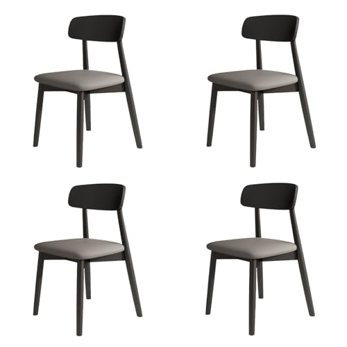 STARHMLUX EsszimmerstüHle Holz 2/4/6er Set - Moderne Stühle Esszimmer mit Rückenlehne aus Massivholz Pflegeleicht für den Essbereich Black +Dark Gray 4pc STARHMLUX EsszimmerstüHle Holz 2/4/6er Set - Moderne Stühle Esszimmer mit Rückenlehne aus Massivholz Pflegeleicht für den Essbereich Black +Dark Gray 4pc von STARHMLUX