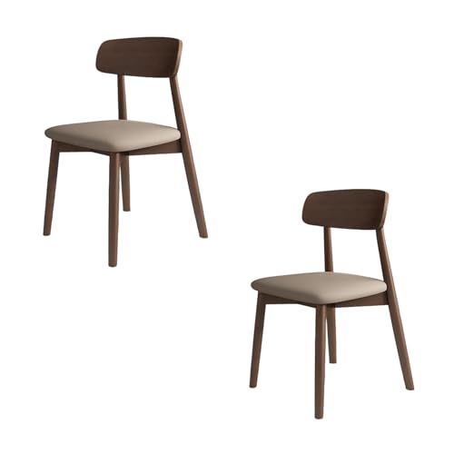 STARHMLUX EsszimmerstüHle Holz 2/4/6er Set - Moderne Stühle Esszimmer mit Rückenlehne aus Massivholz Pflegeleicht für den Essbereich Dark Walnut +Dark Khaki 2pc von STARHMLUX