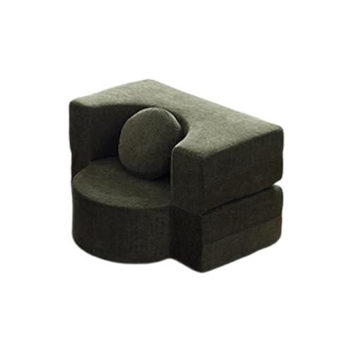 Schlaf Couch | Bodensofa - Gewebter Stoff Modulares Design platzsparend 15min Montage für Kleine Wohnungen Dark Green 39.4 * 23.6 * 23.6in von STARHMLUX