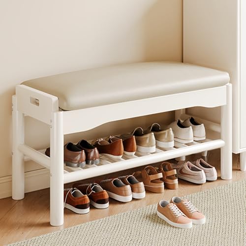 Schuhbank mit SitzfläChe - Schuhregal mit Sitzbank Kompakte GrößE füR FlureingäNge und Kleine Wohnungen Warm White 45cm Schuhbank mit SitzfläChe - Schuhregal mit Sitzbank Kompakte GrößE füR FlureingäNge und Kleine Wohnungen Warm White 45cm von STARHMLUX