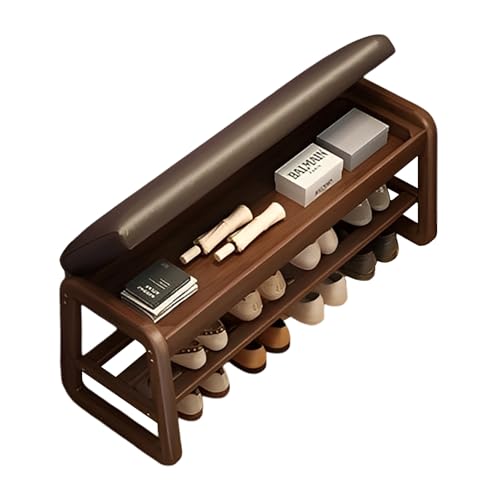 Schuhbank mit Stauraum - Sitzbank mit Schuhregal Weiche Kissen Massivholzrahmen füR Flure und Eingangsbereiche Tawny 2F 60cm Schuhbank mit Stauraum - Sitzbank mit Schuhregal Weiche Kissen Massivholzrahmen füR Flure und Eingangsbereiche Tawny 2F 60cm von STARHMLUX