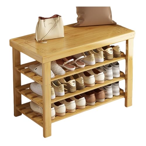 Sitzbank mit Schuhregal - Schuhregal Schmal Holz Breiter Sitz & Spart Platz Geeignet für Wohnungen Hauseingänge Wood 4F 58cm Sitzbank mit Schuhregal - Schuhregal Schmal Holz Breiter Sitz & Spart Platz Geeignet für Wohnungen Hauseingänge Wood 4F 58cm von STARHMLUX