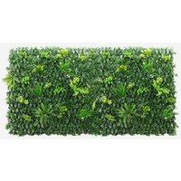 Künstliche Gartenpflanze Hecke 200x100cm ausziehbar Laurus von STARK