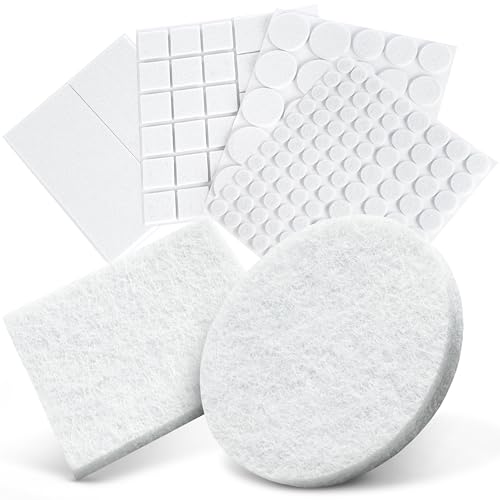 Filzgleiter selbstklebend Weiß 151 Stück (4mm) I Filzgleiter für Stühle I Möbelgleiter Filz selbstklebend I Möbelgleiter aus hochwertigem Nadelfilz I Stuhlgleiter I Klebefilz für Möbelfüße von STARKL