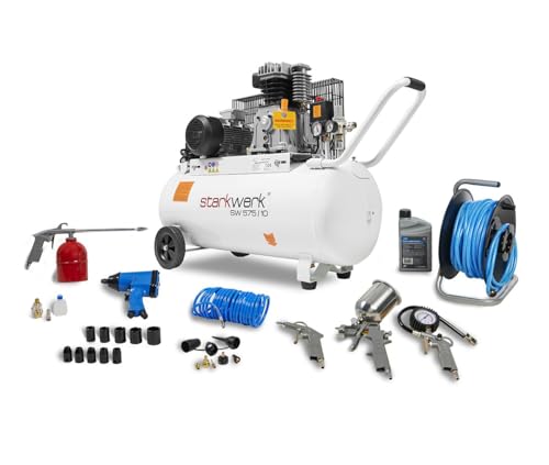 Starkwerk Druckluftkompressor Kompressor SW 575/10 3kW 400V 10Bar 100l Kessel Keilriemenantrieb Luftkompressor Compressor inklusive Druckminderer und Wasserabscheider Starkwerk Druckluftkompressor Kompressor SW 575/10 3kW 400V 10Bar 100l Kessel Keilriemenantrieb Luftkompressor Compressor inklusive Druckminderer und Wasserabscheider von STARKWERK