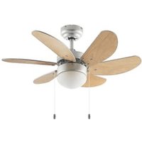 [NEUWERTIG] Starluna Minja Deckenventilator Ventilator Decken Ventilator Holzflügel Silber B-Ware von STARLUNA