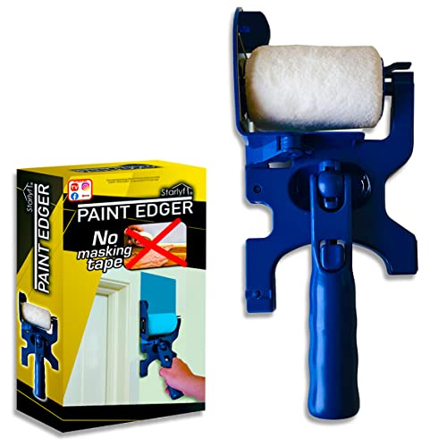Paint Eckpinsel Starlyf Paint Edger – Farbroller, Kantenroller, Malwerkzeug zum Malen ohne abkleben, mit Seitenschutz und integrierter Seitenbürste, Einfach und praktisch von STARLYF