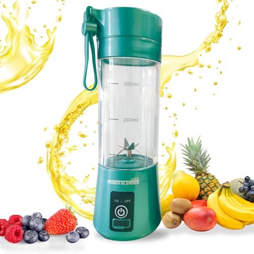 STARLYF Tragbarer und leistungsstarker Powermixer, kabellos, Smoothies und Säfte, sofortiger Mixer, Proteinshakes, schnell und einfach zu bedienen, Smoothie-Maker (grün) von STARLYF