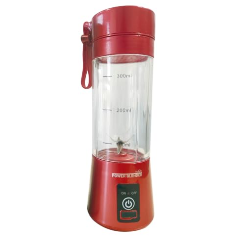 STARLYF Tragbarer und leistungsstarker Powermixer, kabellos, Smoothies und Säfte, sofortiger Mixer, Proteinshakes, schnell und einfach zu bedienen, Smoothie-Maker (rot) von STARLYF