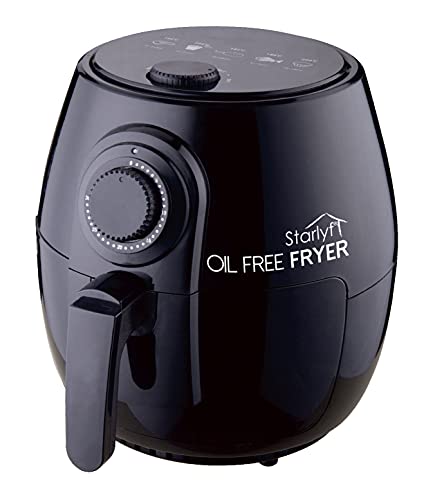 Starlyf Heißluftfritteuse Oil Free Fryer, 1400,00 W, Fritteuse mit 3,8 Litern, Aufwärmen, Frittieren und Backen ohne Öl von STARLYF