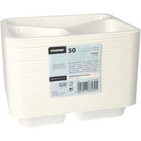 STARPAK Einweg-Menüschalen 0,765 l weiß von STARPAK