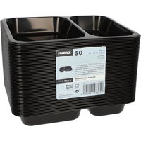 STARPAK Einweg-Menüschalen 0,866 l schwarz von STARPAK